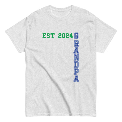 Funny Grandpa Est 2024 Cool T-shirt