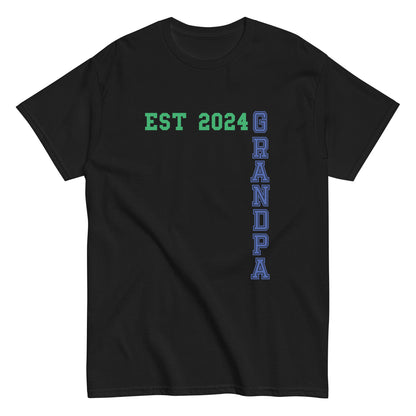 Funny Grandpa Est 2024 Cool T-shirt