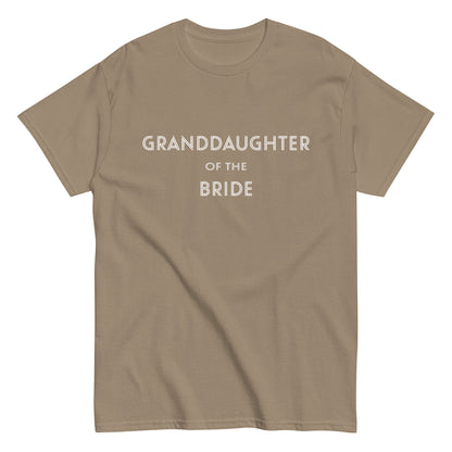 Funny Granddaughter of the Bride T-shirt