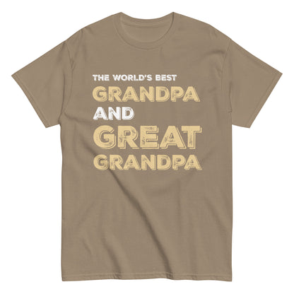 Funny The World’s Best Grandpa and Great Grandpa T-shirt