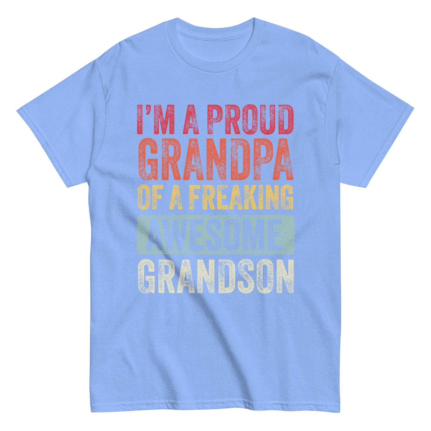 Vintage Funny I’m a Proud Grandpa of a Freaking Awesome Grandson Retro T-shirt