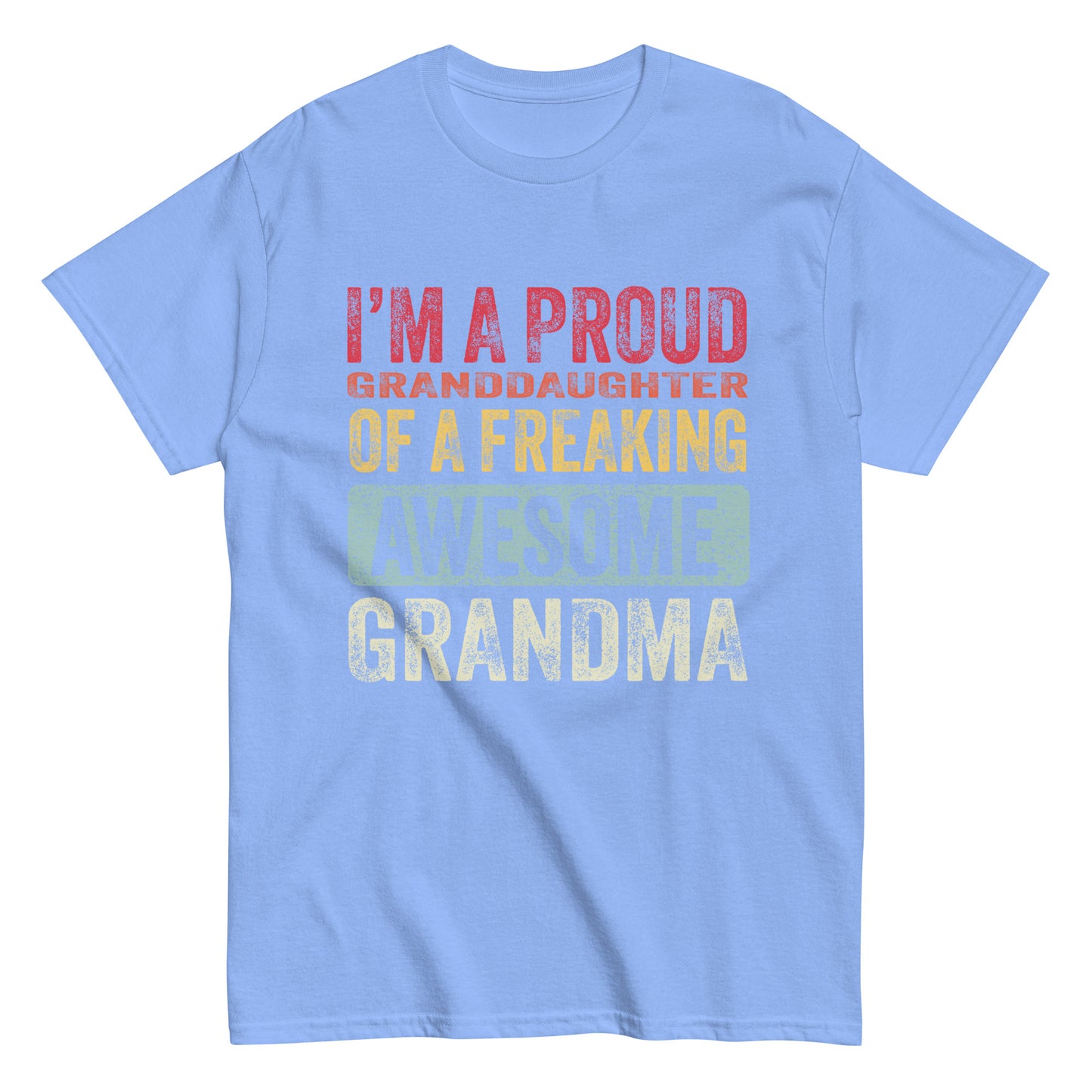 Vintage Funny I’m a Proud Granddaughter of a Freaking Awesome Grandma Retro T-shirt