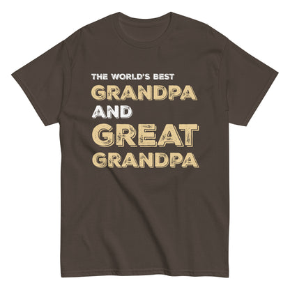 Funny The World’s Best Grandpa and Great Grandpa T-shirt