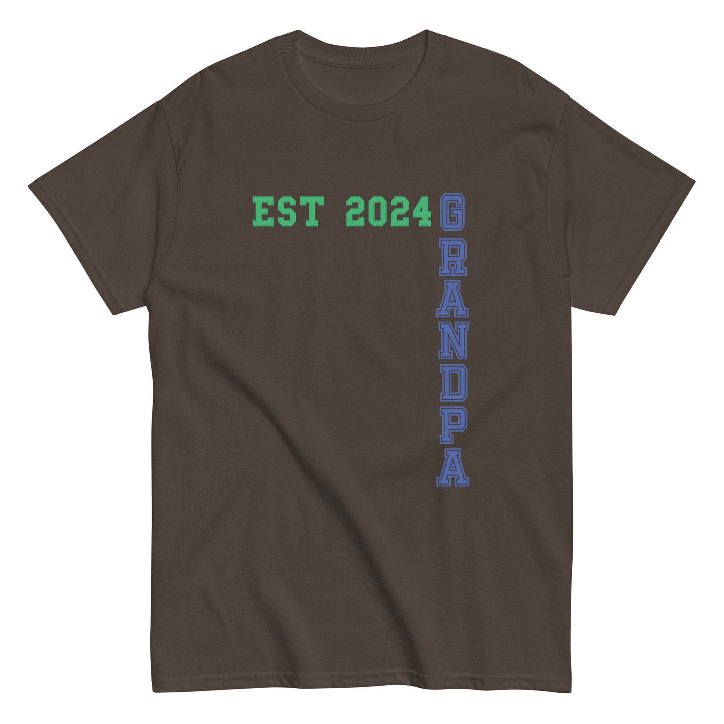 Funny Grandpa Est 2024 Cool T-shirt