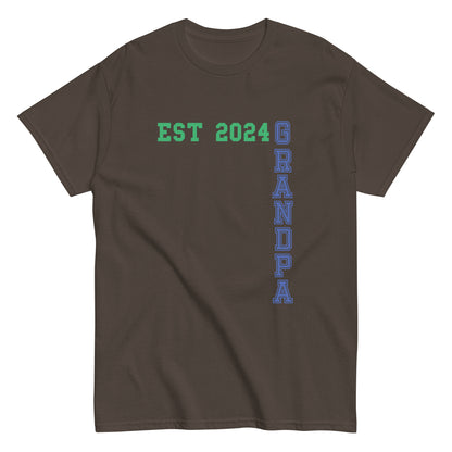 Funny Grandpa Est 2024 Cool T-shirt