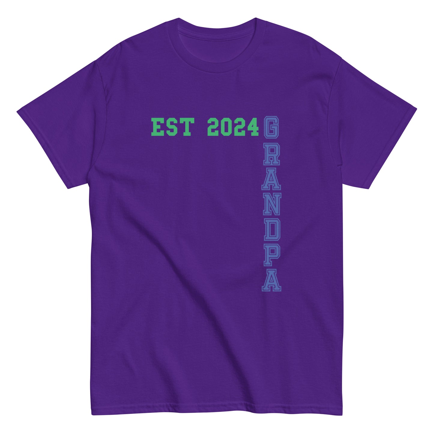 Funny Grandpa Est 2024 Cool T-shirt