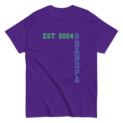 Funny Grandpa Est 2024 Cool T-shirt