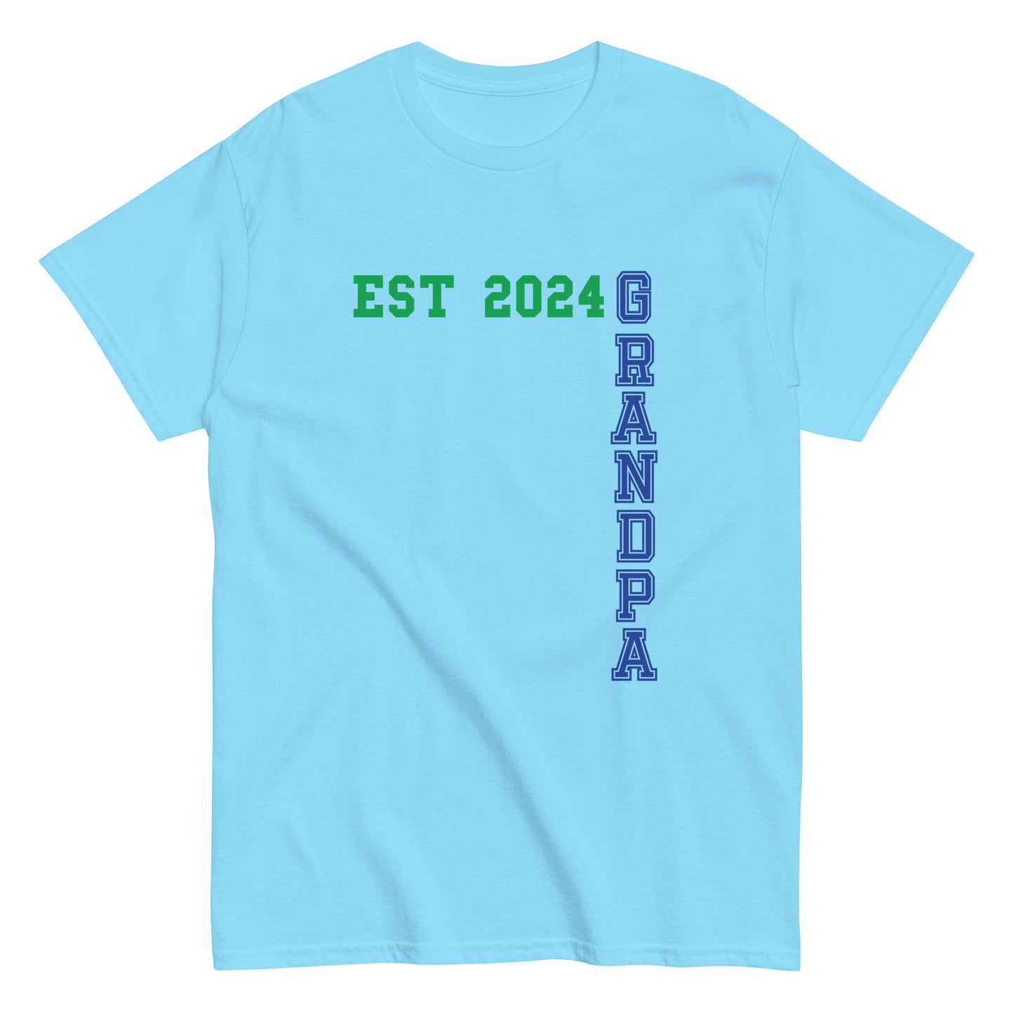 Funny Grandpa Est 2024 Cool T-shirt