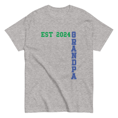 Funny Grandpa Est 2024 Cool T-shirt